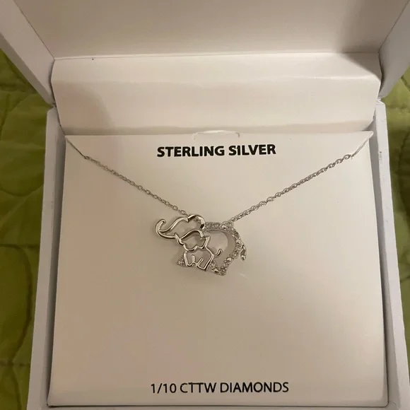 Macy's Jewelry Macys Diamond Elephant Baby Sterling Silver